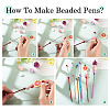 6Pcs 5 Colors DIY Alloy Beadable Crochet Hooks AJEW-TA0003-51-5
