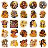 Sunflower Girl 50Pcs PET Waterproof Stickers PW-WGC6ABC-01-4