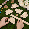 Wood 5 Holes Movement Display Pedestals AJEW-WH0270-370A-3