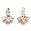 Brass Micro Pave Cubic Zirconia Pendants KK-R111-004-B01-2