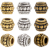 150Pcs 3 Colors Tibetan Silver Beads TIBEB-PA0001-01-6