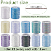 12 Rolls 12 Colors Metallic Sewing Thread OCOR-CY0002-02C-2