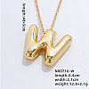 Stainless Steel Party Balloon Letter Pendant Cable Chain Necklaces for Women YF1942-23-1