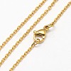 Ion Plating(IP) Trendy Unisex 304 Stainless Steel Cable Chain Necklaces NJEW-M047-02-1