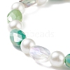 Acrylic Heart & Glass Pearl Beaded Stretch Bracelet for Kids BJEW-JB08391-6