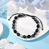 Gemstone Braided Bead Bracelets BJEW-JB11139-04-2