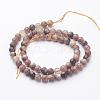 Natural Black Sunstone Bead Strands G-G947-29-6mm-2