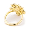 Brass Micro Pave Cubic Zirconia Rings KK-K367-09G-3