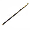 Ion Plating(IP) 201 Stainless Steel Byzantine Chain Bracelet for Men Women BJEW-S057-89B-01-2