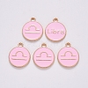 Alloy Enamel Pendants ENAM-S124-01B-09K-2