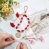  2Pcs 2 Colors Plastic & Handmade Polymer Clay Glass Rhinestone Beads Moblie Straps MOBA-NB0001-02-3