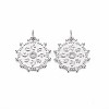 Brass Micro Pave Clear Cubic Zirconia Pendants KK-S356-736-1