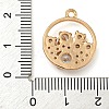Brass Micro Pave Clear Cubic Zirconia Pendants ZIRC-U003-01G-01-3