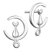 SHEGRACE Unique Design Rhodium Plated 925 Sterling Silver Stud Earrings JE395B-1