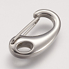 304 Stainless Steel Push Gate Snap Keychain Clasp Findings STAS-F083-04P-01-2