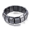 Synthetic Non-magnetic Hematite Beads Stretch Bracelets BJEW-A115-04-1