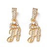 Eco-Friendly Brass Micro Pave Cubic Zirconia Pendants KK-K265-01G-H-1