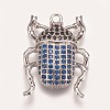 Brass Micro Pave Cubic Zirconia Pendants ZIRC-K078-04-2