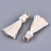 Polycotton(Polyester Cotton) Tassel Pendant Decorations FIND-T052-13P-2