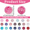 40Pcs 20 Colors Resin Rhinestone Beads RESI-PA0001-25-2