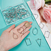 Unicraftale 36Pcs 6 Styles Alloy Open Back Bezel Pendants FIND-UN0003-24-5