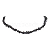 Natural Obsidian Chip Beaded Necklace NJEW-JN04615-12-1