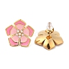 304 Stainless Steel Enamel Stud Earrings EJEW-Z081-04G-4