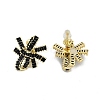 Bowknot Brass Micro Pave Cubic Zirconia Stud Earrings for Women EJEW-Q391-28G-01-2