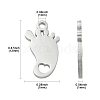 304 Stainless Steel Charms STAS-CJC0008-16P-2