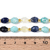 Natural Sodalite & Flower Amazonite & Lemon Quartz Beads Strands G-N358-04A-07-5