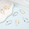 BENECREAT 16Pcs 2 Colors Brass Linking Rings KK-BC0012-36-4