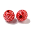 Printed Wood European Beads WOOD-G022-08A-10-2