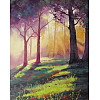 DIY Rectangle Forest Sunlight Scenery Theme Diamond Painting Kits PW-WG20335-05-1