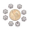 Eco-Friendly 6-Petal Flower Brass Micro Pave Cubic Zirconia Bead Caps ZIRC-M098-01P-FF-3