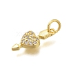 Rack Plating Brass Micro Pave Cubic Zirconia Pendants KK-I716-12G-2