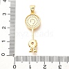 Brass Micro Pave Cubic Zirconia Pendants KK-G519-03G-3