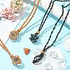 4Pcs 2 Colors Braided Wax Rope Cord Macrame Pouch Necklace Making NJEW-CJ0001-02-6