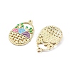 Easter Alloy Enamel Pendants X-ENAM-E360-01G-02-2
