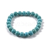 Natural Howlite Bead Stretch Bracelets BJEW-K212-B-011-3