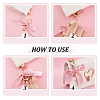 6Pcs 6 Colors Polyester Bowknot Pendant Decoration KEYC-AR00003-3