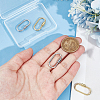 Unicraftale 4Pcs 2 Colors Brass Screw Carabiner Lock Charms KK-UN0002-03-5