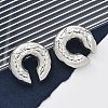 304 Stainless Steel C-Shaped Cuff Earrings for Women EJEW-M068-07P-2