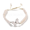 Natural Rose Quartz Braided Round Bead Bracelets BJEW-K251-06E-2