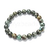 Natural African Turquoise(Jasper) Stretch Beaded Bracelets G-A185-01M-1