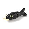 Natural Obsidian Carved Pendants G-P599-07G-01-2