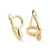 Brass Hoop Earring Findings with Latch Back Closure LS-KK-D086-11G-2