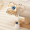 Evil Eye Alloy Resin Hollow Cuff Bangles & Cuff Rings Sets FS-WGE3CB7-01-2