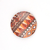 Printed Glass Cabochon GGLA-R037-12mm-06-1