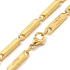 Ion Plating(IP) Golden 201 Stainless Steel Twist Bar Chain Necklaces NJEW-K270-09E-G-2