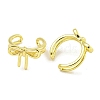 Brass Cuff Earrings for Women EJEW-C104-039G-2